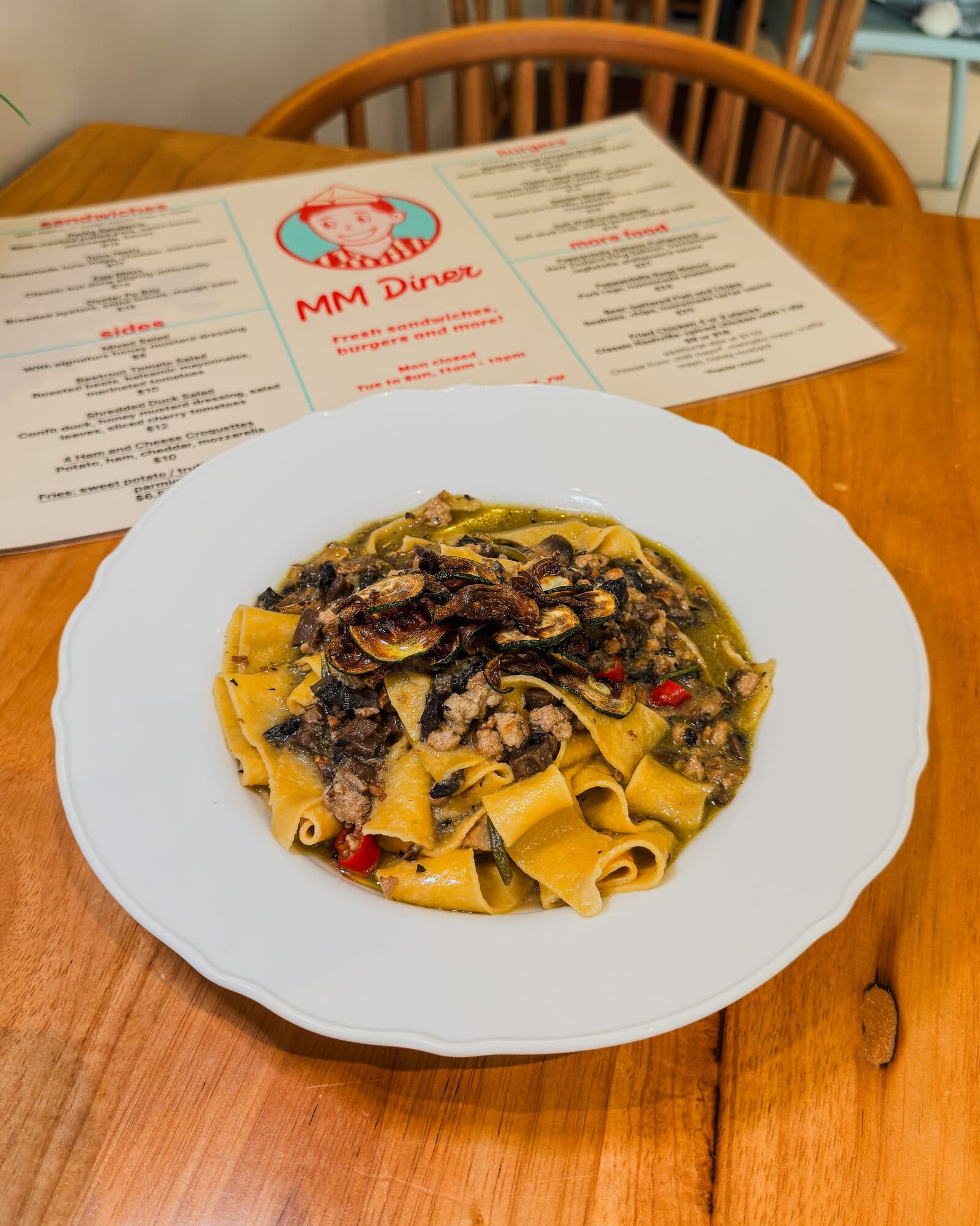 Pappardelle ragu at MM Diner